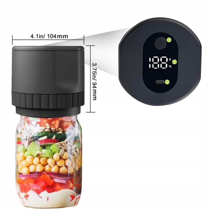 Автоматичний міні-вакууматор для банок Mason Jar (6.8 см / 8.3 см)