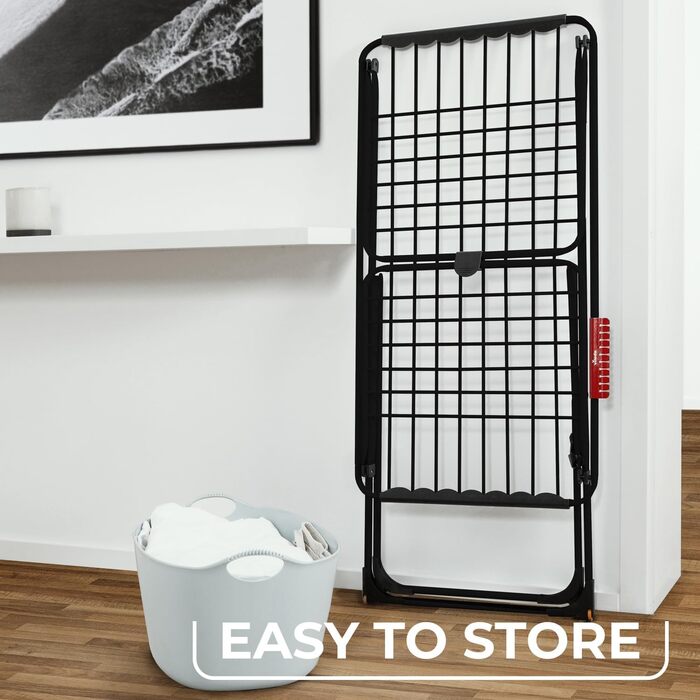 Сушарка для білизни Vileda King з мотузкою 20 м, тримач для дрібних речей, білий/чорний