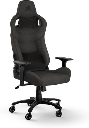 Ігрове крісло Corsair T3 RUSH (2023), тканинне, антрацит, з підголівником і підтримкою спини, ергономічне, для геймерів