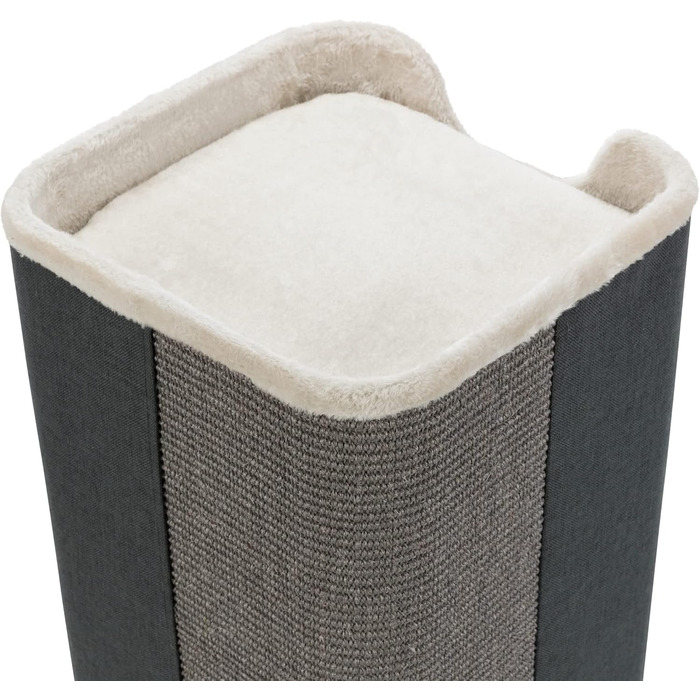 Кігтеточка-стілець TRIXIE Mexia, 2-ярусна, сіра, 38x38x78 см