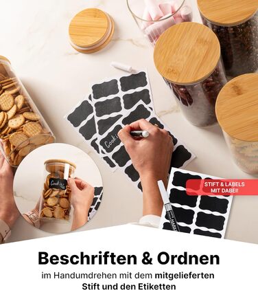 Набір контейнерів для зберігання Deco haus® 2 шт. (1,3 л) - герметичні банки для кави, цукру, крупи та інших продуктів