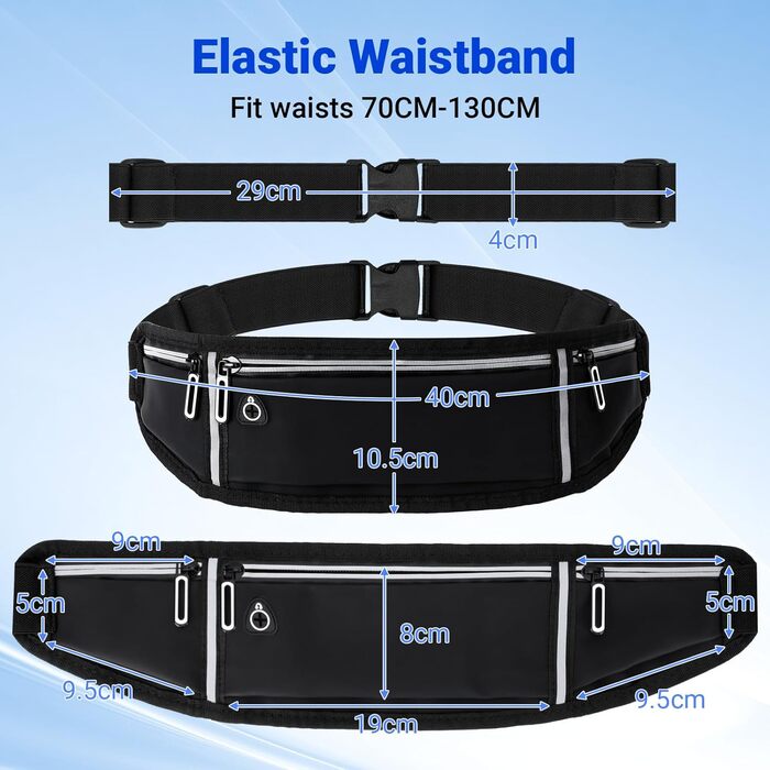 Поясна сумка-тримач для телефону Alyvisun - спортивна поясна сумка для бігу, фітнесу, подорожей (чоловіча/жіноча)