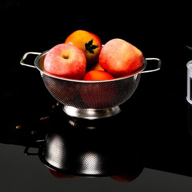 Ситечко кухонне YC Kitchen з нержавіючої сталі, 2 шт. (22.5 см та 28.5 см), для приготування пасти та інших продуктів