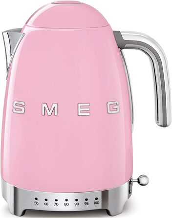 Smeg KLF04PKEU Kettle, 2400W, Metal, 1.7 liters, Pastel Pink Rose