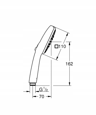Душова лійка Grohe Tempesta Cube, 3 режими розпилення, 27574003