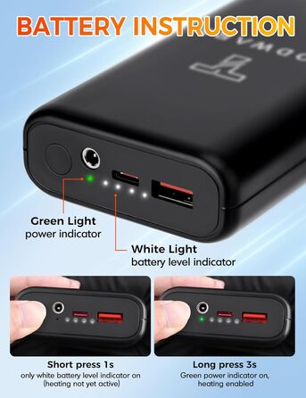 Обогреваемый жилет для мужчин из флиса с Powerbank, 15 зон обігріву, легкий, дихаючий, теплий жилет, чорний