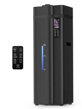 Зволожувач повітря великого приміщення 13л з аромадіфузором, 800ft², 100 годин роботи, автоматичне регулювання вологості, верхнє заповнення, тихий (35dB), режим сну, таймер 24 години