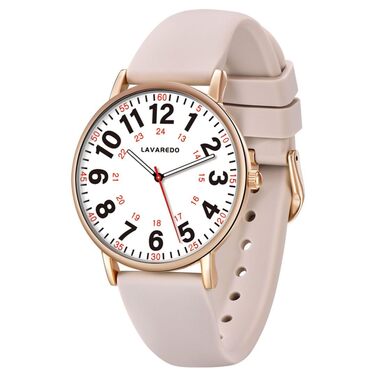 Жіночий аналоговий кварцовий годинник Flache з датою, шкіряним/силіконовим ремінцем, 39 мм, колір корпусу: білий