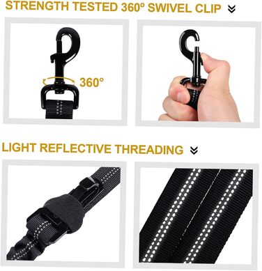 Набір для безпеки собак Onetigris: ремінь та повідки 3-в-1, міцний нейлон, відбиваючий елемент, карабіни