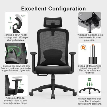 Зручний складаний стілець для кемпінгу Caliyo: стілець-крісло для відпочинку на природі, риболовлі та подорожей (120 кг)