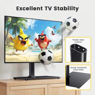 Підставка для телевізора поворотна, універсальна, для LED, LCD, Flat & Curved телевізорів 32-60 дюймів, до 40 кг, VESA 400x400 мм