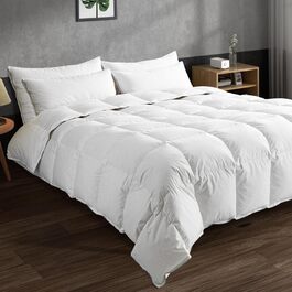 Ковдра BedStory пухова 155x220 см, всесезонна, 1535 г пуху та пера, 100% бавовна, сертифікати Oeko-TEX і RDS, наповнення 450 г/м²
