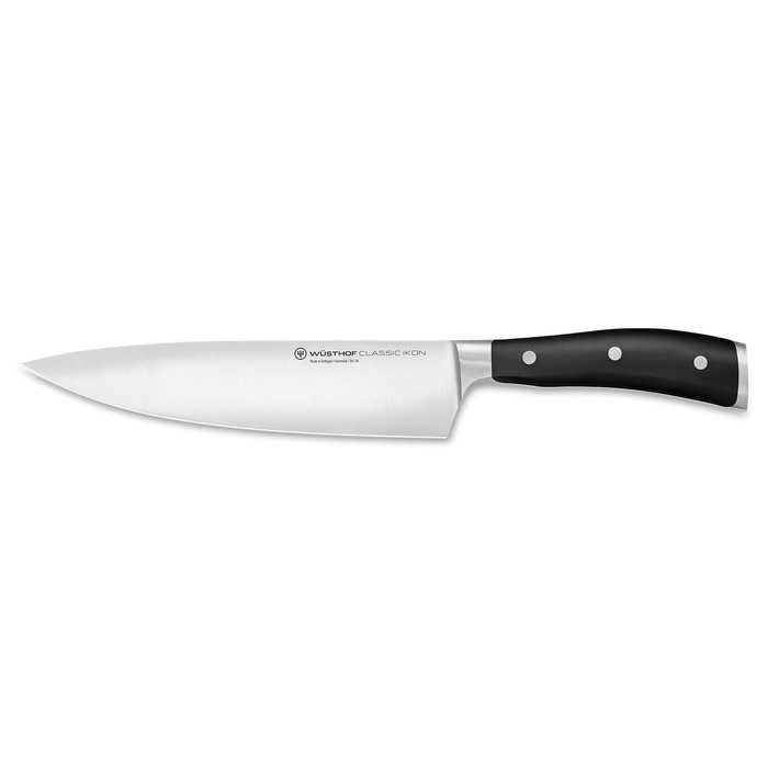 Кухонний ніж для шеф-кухаря Wüsthof Classic Ikon, чорний, 20 см