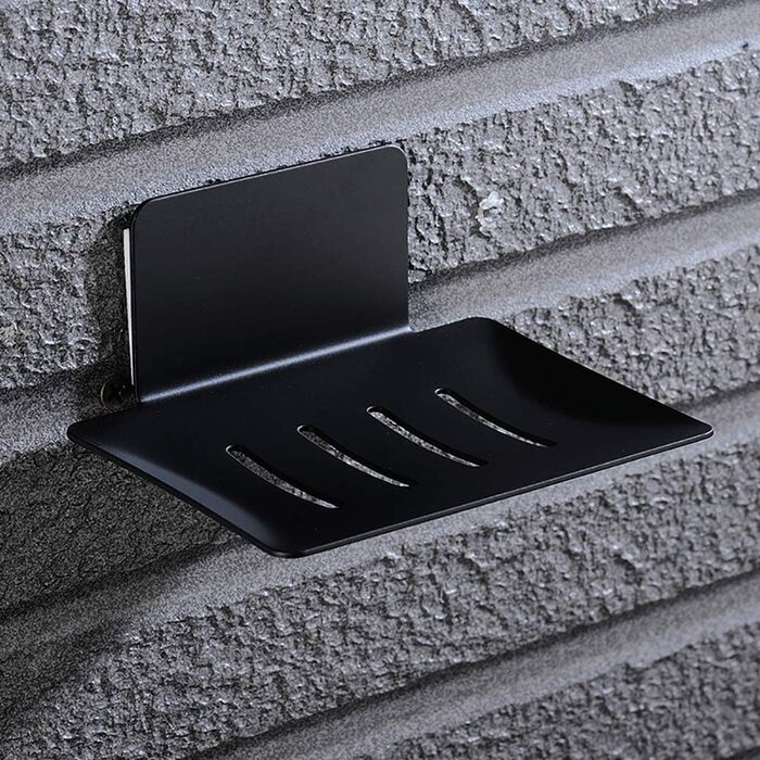 Тримач для мила Celbon SUS 304 з нержавіючої сталі, самоклеючий, чорний, без свердління для ванної кімнати