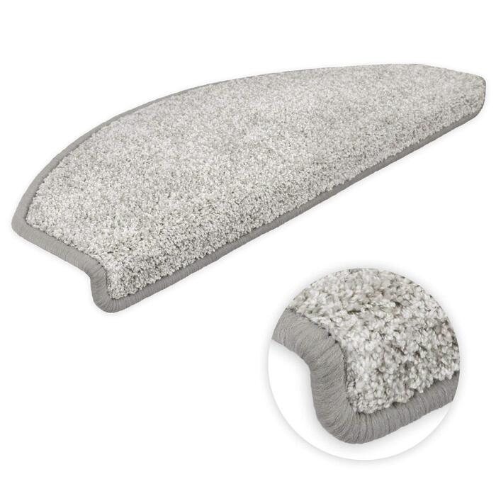 Ступінчасті килимки Kettelservice-Metzker Ventura напівкруглі сірого кольору (15 шт.) - захист для сходів