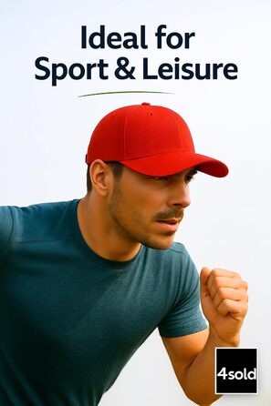 Кепка бейсболка 4sold, бавовна, унісекс, червона, регульована, легка, дихаюча
