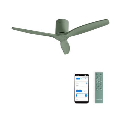 Вентилятор стельовий WINDCALM M з підсвіткою, ABS, 132 см, Wi-Fi, пульт, 40W, Salbeigrün