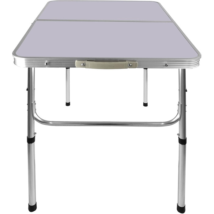 Складний столик для пікніка, 90 см, алюміній, регульована висота, легкий, для кемпінгу та саду (90 x 60 x 37/67 см)