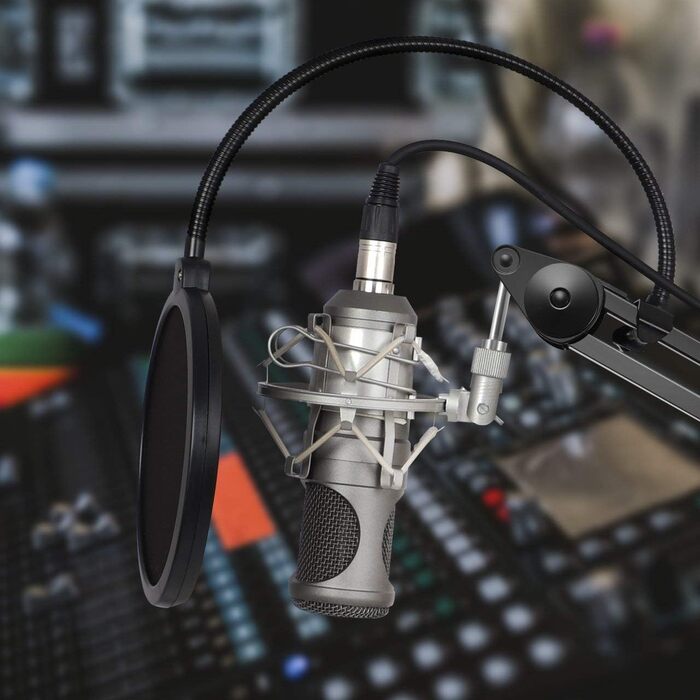 Підставка для мікрофона InnoGear: міцний шарнірний кріплення з кліпсою та кабелеутримувачами для Blue Yeti, Snowball, Hyper X, QuadCast, SoloCast, Fifine та інших великих мікрофонів