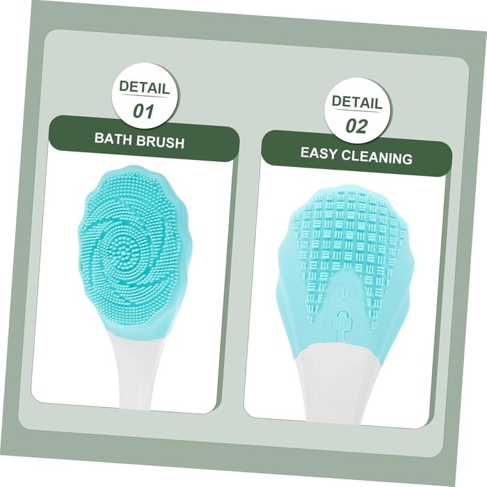 Shower Brush with Handle – Electric Body Brush for Body Massage and Back Cleaning for Everyone