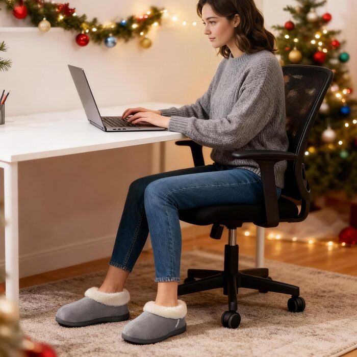 Жіночі халапи EverFoams зимові, антиковзні, теплі, з плюшем та піною з пам'яттю, 38/39 EU, сірі