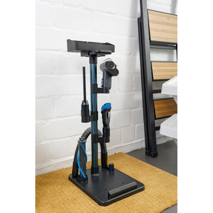 hoogo orga-nicer ST007 | Universal Stand Holder for Cordless Vacuum Cleaners with Suction Tubes from 32-46 mm Ø | Easy Assembly without Drilling | Stand Floor Stand Battery Stick Vacuum Accessories