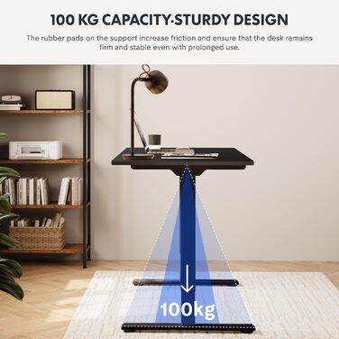 FLEXISPOT Electric Standing Desk - 160x80cm - Height Adjustable Desk with Memory Function (Black)