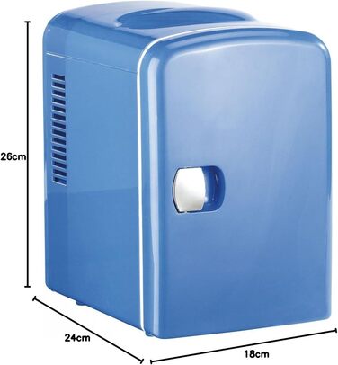 Портативний міні-холодильник Rosenstein & Söhne: 4 літри, 12/230V, з функцією підігріву, блакитний
