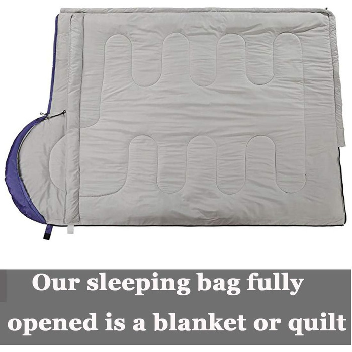 SOULOUT 3-4 Season Sleeping Bag - Waterproof Lightweight Sleeping Bag for Camping, Travel & Outdoor Activities - Ideal for Adults & Kids - 220x83cm (Purple/Right Zip)