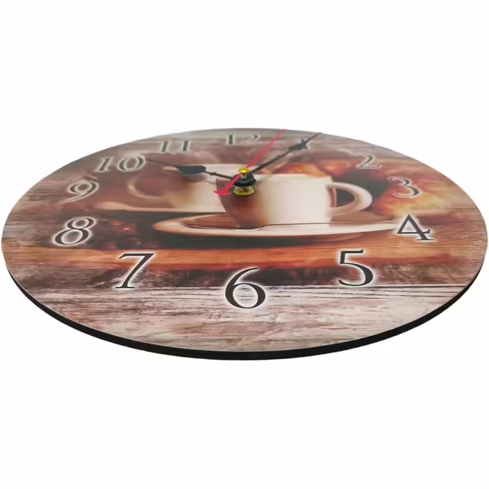 YOAI Wall Clock Kitchen Clock Antique Nostalgia Rustic Country House Quartz Silent (No Ticking) Kitchen Clock 30CM / 12 Inch (Cappuccino (Coffee))