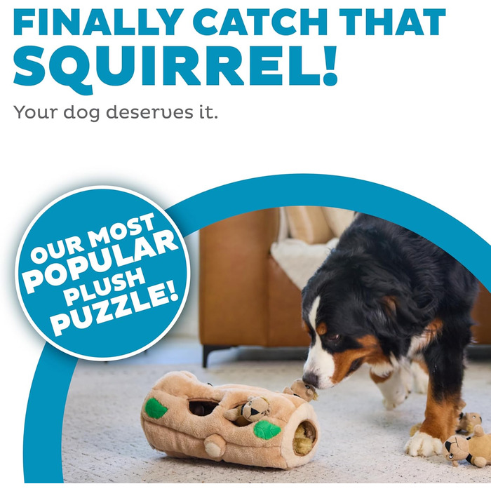 Outward Hound Plush Dog Toy Hide A Squirrel, XL