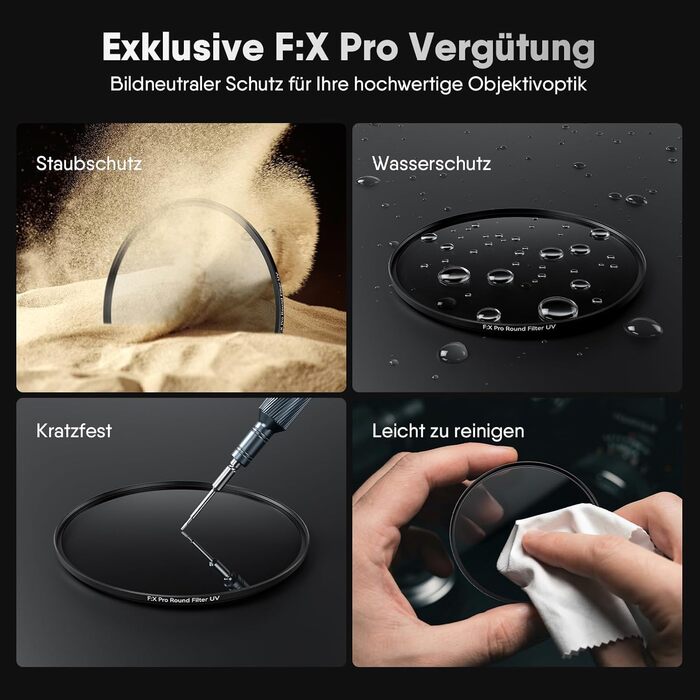 Фільтр Rollei F:X Pro Круглий (77 мм, UV) - фільтр для об'єктивів з високою точністю кольору та відсутністю відблисків