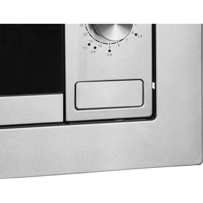 Вбудована мікрохвильова піч Exquisit EMW20-DG-020 | 800 Вт, гриль 1000 Вт, 8 програм, діаметр підноса 27 см, нержавіюча сталь