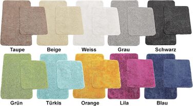 Brandsseller Bath Mat Set - 2 Piece Set (50x80cm & 45x50cm) - Green & Black