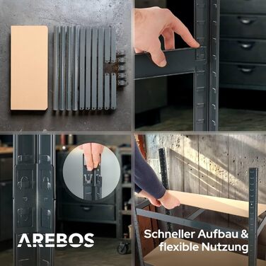 Arebos Heavy-Duty 2-Tier Shelf - 180 x 90 x 40 cm - 875kg Capacity
