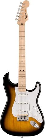 Squier Sonic Stratocaster: електрогітара в комплекті з підсилювачем Fender Frontman 10G, чорний, кленова накладка, Gig Bag, Fender Play (2-Farben Sunburst)