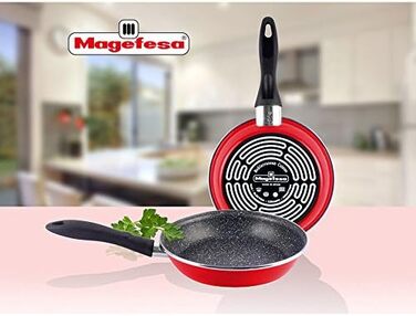 Набір сковорідок Magefesa K2 діаметром 20/24 см, червоний (39.5x24x8.5 см)
