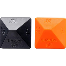 SHARPAL 162N Діамантовий точило для ножів з коробкою, подвійне зерно, грубе/дуже дрібне, 325/1200, точило для ножів з антиковзною основою та кутовою направляючою (20,3 см x 7,6 см), пара кутових направляючих
