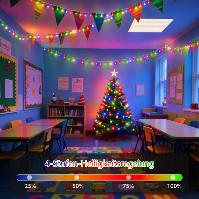 Льо́хтова́ гірля́нда JXLEDAYY для зовні́шнього викори́стання, 36 метрів, 1200 LED, 8 режимів, таймер, пульт дистанційного керування, водонепроникна, для балкона, двору, саду, вечірки, весілля (тепле біле світло)