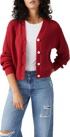 Levi's Daen Snowflake - жіноча в'язана жилетка, колір Scarlet Smile (L)