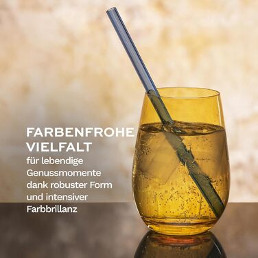 Stölzle Lausitz ELEMENTS Glasses 465 ml Olive I Drinking Glasses, Set of 6 I Dishwasher-Safe Glass Set I High Impact Resistance I Universal Glasses for Water, Juice, and Whiskey