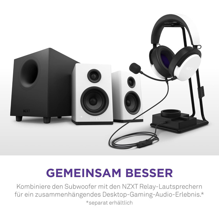 NZXT Relay – Комп'ютерні колонки для ігор, 80 Вт, Full-Range звук, чорний