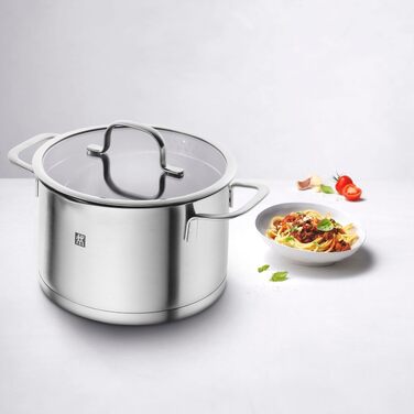 Набір каструль ZWILLING TrueFlow з кришками, 5 предметів, нержавіюча сталь, для індукційних плит, сріблястий