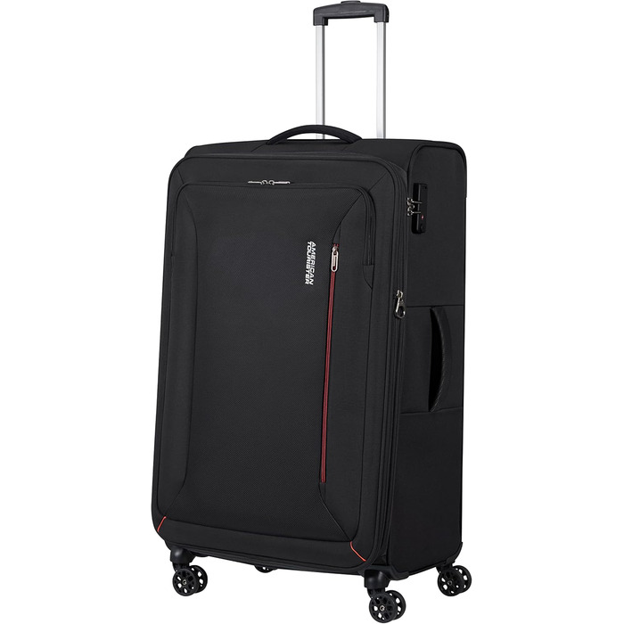 Валіза American Tourister Hyperspeed розширювана, 80 см, 109/116 л, бірюзова (Deep Teal) або чорна (Jet Black), Spinner L