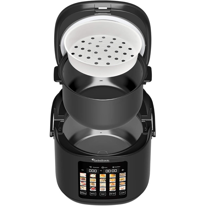 Мультиварка TurboTronic 5л, 20 програм, 860W: електросковорода, пароварка, рисоварка з автоматичним підігрівом та цифровим керуванням