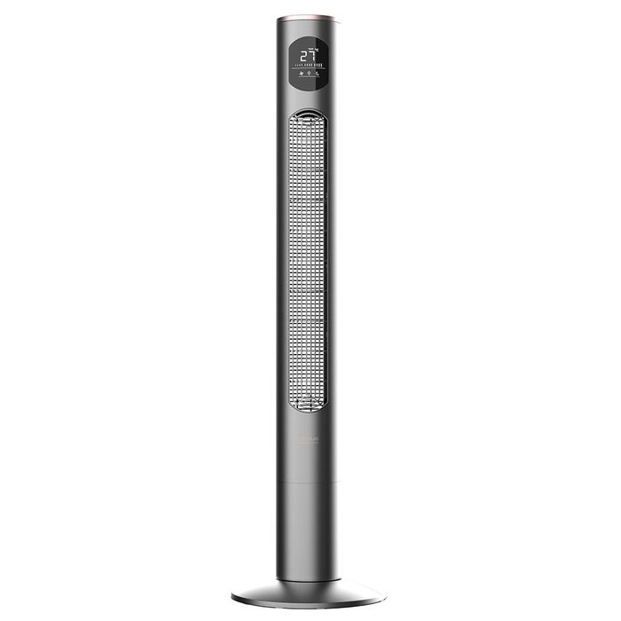 Турбовентилятор Cecotec EnergySilence 9090 Skyline Ionic з іонізацією, 119 см, 45 Вт, LED-дисплей, пульт ДК, 3 режими, 12 год таймер, осциляція 70º, сірий