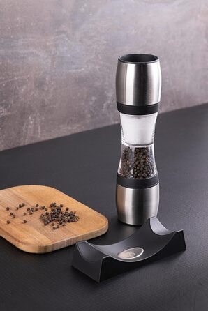 Електрична млин для перцю MasterPRO Foodies Collection, нержавіюча сталь, 5.6x22 см, 2 відділення
