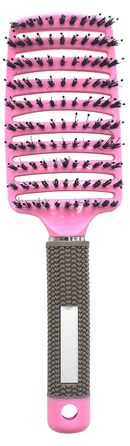 Набір з 3 шт. гребінців для волосся з щетиною дикого кабана, вигнуті, з вентиляцією, для розплутування та укладання волосся. Підходить для довгого, тонкого, густого, кучерявого волосся. Набір гребінців для волосся для розчісування та укладання.