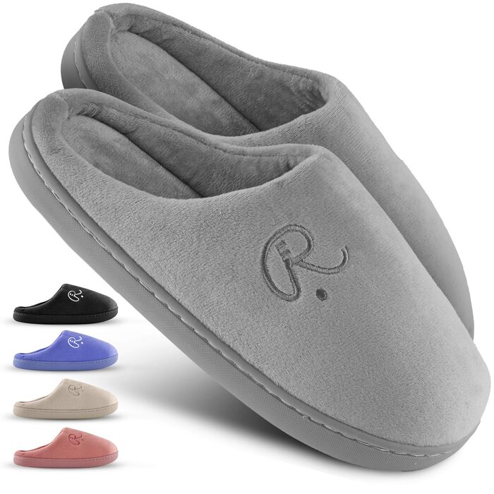 Тапочки домашні жіночі та чоловічі, розмір 35-48, неслизькі для дому та гостей | Виберіть улюблений колір | Зимові та літні, для дому та вулиці (сірий, 45/46 EU)
