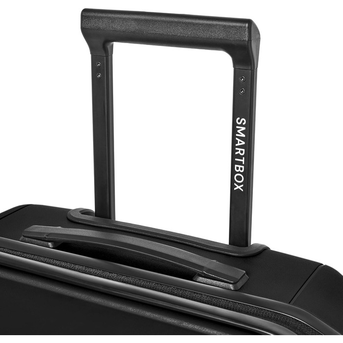 Чемодан Smartbox Hartschalen Check-in L (75 см) з поліпропілену, 4 колеса, TSA-замок, чорний металік